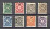 (S0241) TOGO, 1921 (Postage Due Stamps). Complete Set. Mi ## P1-P8. MLH* - Ongebruikt