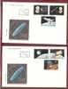 Cosmonauts. Apollo, Vostok, Sputnik, Spacecraft Columbia .  ROMANIA  2X Cover FDC 1983. - Sonstige (Luft)