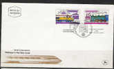 S722.-.ISRAEL .-. 1977 .-.SCOTT # 676,677.-. FDC .-. TRAINS / TRENES .-. RAILWAYS IN THE HOLY LAND. - Covers & Documents