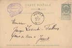 CP 23 C1C POPERINGHE-BRUXELLES 12 NOVE 1897 +cach.d'un Savonnier à MENIN V.Jumet - Ambulante Stempels