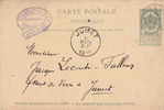 CP 23 C1C POPERINGHE-BRUXELLES 12 NOVE 1897 +cach.d'un Savonnier à MENIN V.Jumet - Bahnpoststempel