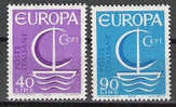 1966 Italien    Yv.  955-6 Mi.  1215-6** MNH Europa - 1966