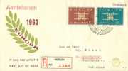 NETHERLANDS 1963 EUROPA CEPT FDC R-COVER - 1963