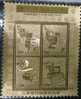 Gold Foil Taiwan Postal Service Stamps S/s Plane Ship Abacus Mail Box Balance Hsin Yin Unusual - Nuovi