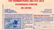 ENVELOPPE CCP 1990 : PUBLICITE Timbres JEUX OLYMPIQUES D'HIVER 1992 D'ALBERTVILLE - Hiver 1992: Albertville
