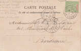 CARTE CACHET MARITIME  RARE  1903 - Poste Maritime