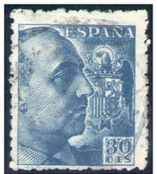 España 1940 Edifil 924 Sello º General Francisco Franco Bahamonde (1892-1975) 30c Michel 846A Yvert 682 Spain Stamps - Used Stamps