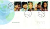 CHRISTMAS ISLAND FDC FACES WOMAN CHILD CHILDREN SET OF 5 STAMPS  DATED 13-04-2000 CTO SG? READ DESCRIPTION !! - Christmaseiland