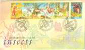 COCOS (KEELING) ISLANDS FDC INSECTS BUTTERFLY SE-TENANT SET OF 6 STAMPS DATED 13-06-1995 CTO SG? READ DESCRIPTION !! - Isole Cocos (Keeling)