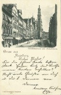 AK Augsburg Carolinenstrasse Perlachturm 1897 #66 - Augsburg