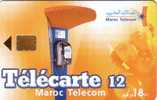 MAROC CABINE 18DH ORANGE 12U UT RARE - Marocco