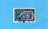 Archipel Des Comores-RF-timbre Oblitéré N° 48-poisson-pomacanthus-cote 5eu - Usados