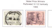 SCHWEDEN / SWEDEN / SVEZIA 1969  Nobel Price Winners Gest. / Used / Usati - Gebraucht