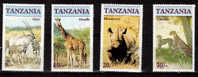 TANZANIE    N° 285/88 * * ( Cote 9.40 E ) Girafe Rhinoceros Guepard Oryx - Girafes