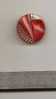 Delcampe - Un Bouton : De 22 Mm De Diamètre , Rouge ,  En Opaline ( Verre )  Mercerie / Couture - Botones