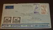 Cover Brief  Air Cover    Bolivia    Condor  Lufthansa  Kiel  #1163 - Zeppelin