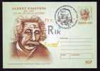 Enteire Postal ,with  Nobel Prize  ALBERT EINSTEIN PMK 2005 CLUJ-NAPOCA  Romania. - Albert Einstein
