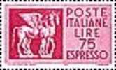 ITALIA 1958 ESPRESSO L.75 TIMBRATO - Express/pneumatic Mail