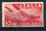 1945/46 - Italia - Italy - Catg. Sass. Nr. P.A. 130 Used (o) - (  Serie " Democratica " Lire 10 ) - Luftpost