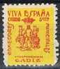 Sello Comedores Municipales CADIZ 5 Cts, Guerra Civil ** - Spanish Civil War Labels