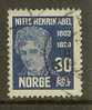 Norvege Norway 1929 Niels Henrik Abel 30 Ore FU - Oblitérés
