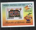 LIBERIA  BF  95  * *  ( Cote3.80e )  Cup 1982    Football Soccer Fussball - 1982 – Spain