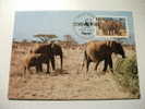 Annullo Speciale Maximum Wwf  Uganda Elefante Elephant - Éléphants