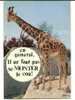 CPSM GIRAFE  Animaux Humoristiques En Général Il Ne Faut Pas Se Monter Le Cou Zoo Romaneche Thorins 71 Cim - Giraffe