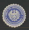 DEUTSCHSLAND PREUSSEN GERMANY PRUSSIA Siegelmarke K. Preussisches Amtsgericht - Burgsteinfurt - Matasellos Generales