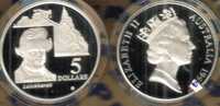 AUSTRALIA $5 EXPLORER LEICHHARDT GERMAN 1Oz  MASTERPIECES IN SILVER  QEII 1994 PROOF READ DESCRIPTION CAREFULLY!! - Other & Unclassified