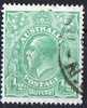 Australia 1918 King George V 1/2d Green - Large Multiple Wmk Used - Actual Stamp - Nice - SG48 - Usados