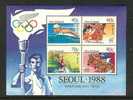 NEW ZEALAND 1988 MNH Block B16 Seoul Olympic Games - Summer 1988: Seoul