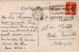 SEMEUSE - 1923 - TARIF 30c Avec YVERT N°160 Seul Sur CARTE POSTALE => BELGIQUE - 1906-38 Sower - Cameo