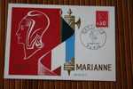 1ER PREMIER JOUR EMISSION FDC FIRST DAY COVER:CARTE MAXIMUM MARIANNE DE BEQUET  PARIS 1971 - Other & Unclassified