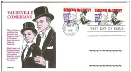 USA United States 1991 FDC Edgar Bergen & Charlie McCarthy Actor Film Cinema Movie Comedy Radio Show - 1991-2000