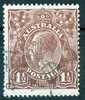 Australia 1918 King George V 1.5d Chocolate - Large Multiple Wmk Used - Actual Stamp - Centred Right - SG52a - Gebruikt
