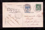 Carte Affr N° 110 +120 En Expres Octog. "Manage/1913" Pour Nivelles. - Covers & Documents