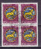 1968   N° 139    BLOC DE 4    OBLITERE   CATALOGUE  ZUMSTEIN - Used Stamps