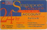 # SINGAPORE 72SIGA 24hr Singapore Telecom 3 Landis&gyr   Tres Bon Etat - Singapour