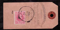 Etiqu. Colis Affr.N°199 De "Mons/1928" Pour Charleroi - Briefe U. Dokumente
