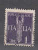 Italia   -   1930.   Serie " Imperiale "  Aerea 1 £ C.  Violetto  Viaggiato. - Airmail