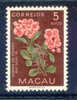 ! ! Macau - 1953 Flowers 5 A - Af. 376 - MNH - Nuevos