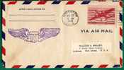 US - 2 - VF 1943 AIR MAIL STOCKTON To NEW JERSEY COVER - 2c. 1941-1960 Storia Postale