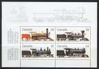 1984 Canada Montreal National Stamp Exhibition Souvenir Sheet "Locomotives" VF MNH - Blocks & Sheetlets