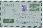 Israel Aerogramme Sent To Sweden 1957 (has Been Bended) - Aéreo
