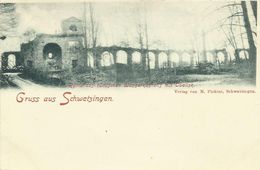 AK Schwetzingen Wasserkastell-Ruine Obelisk ~1900 #04 - Schwetzingen