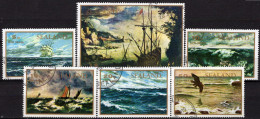 Historische Seefahrt In Europa 1970 British Zealand 46/0+51 O 20€ Atlantik Segel-Schiffe Regional-Marken Privat Stamp GB - Marine Web-footed Birds