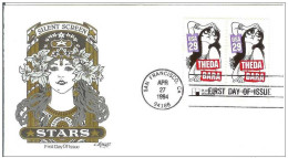 USA United States 1994 FDC Actor Theda Bara Film Cinema Movie Comedy Silent Screen Comedians - 1991-2000