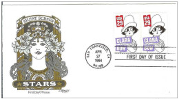 USA United States 1994 FDC Actor Clara Bow Film Cinema Movie Comedy Silent Screen Comedians - 1991-2000