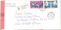 1982-25-2 Lettre Recommandée R1+AR Tarif  1/9/81 1er éch Yv N° AV 46 + AV 47 Treillières Loire Atlantique - Postal Rates